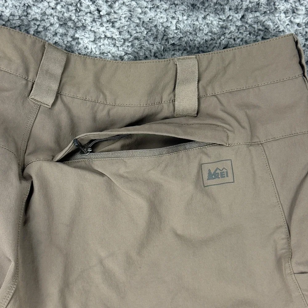 REI Men's‎ Cargo Hiking Pants 36W 32L Nylon Stretch Zip Pockets Outdoor Trail